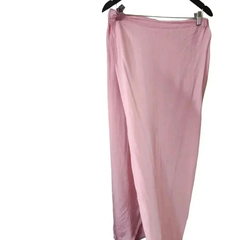 Flax pale pink wrap skirt size small - Picture 2 of 5